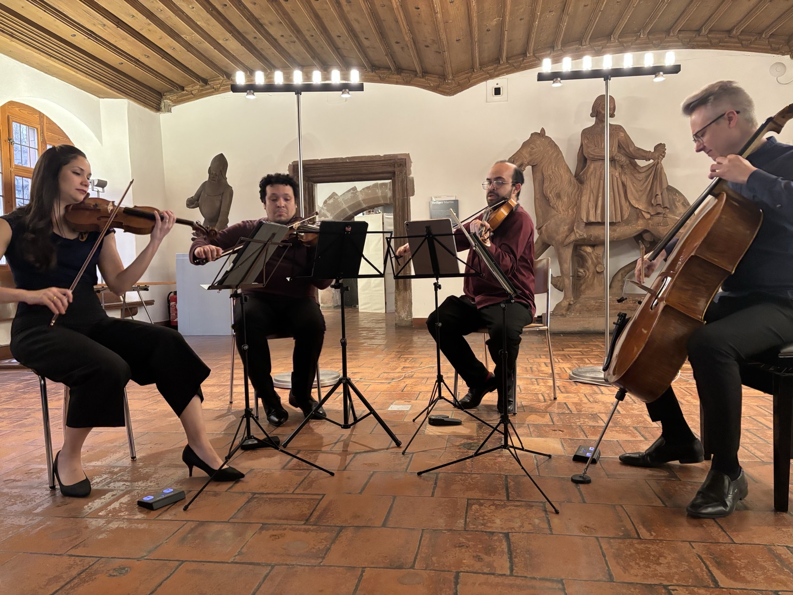 Streichquartett im Konzert im Museum Kleines Klingental